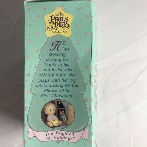 Vintage Precious Moments "You Brighten My Holidays" 586404 ornament girl Enesco - Picture 10 of 12